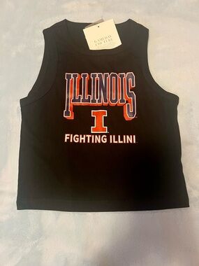 Game Day Couture Women’s Illinois Fighting Illini Black Tank Top - Medium - NWT
